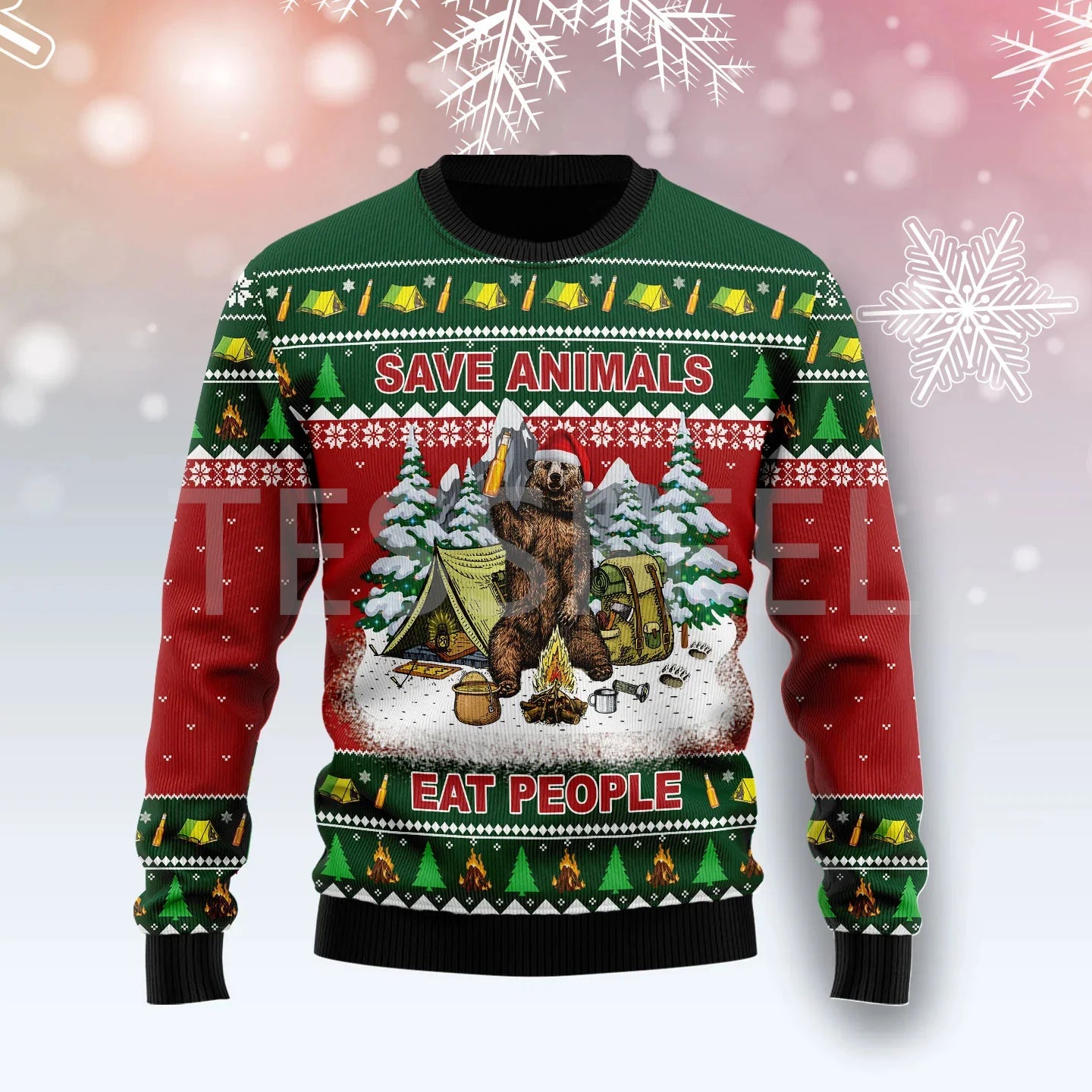 Cosplay Christmas Ugly Sweater Cartoon Dog Cat Santa Claus Tattoo Long Sleeves 3DPrint Autumn Winter Pullover Harajuku Casual 18