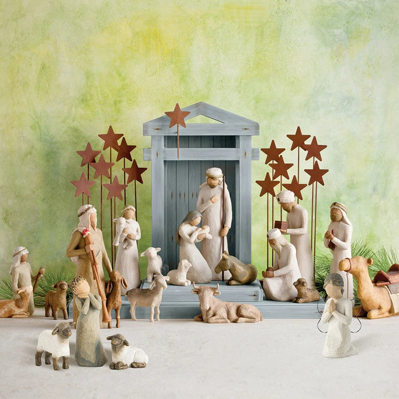 2023 Birth Christmas Crib Nativity Scene Figures Catholic Christian Decor Home Decoration Orthodox Manger Church Utensils Jesus