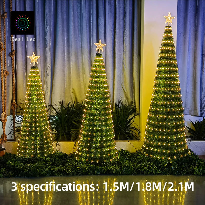 WS2812B Tuya Smart Christmas Tree Garland LED Fairy String Lights App Remote control DIY Picture Display Outdoor Wedding Party