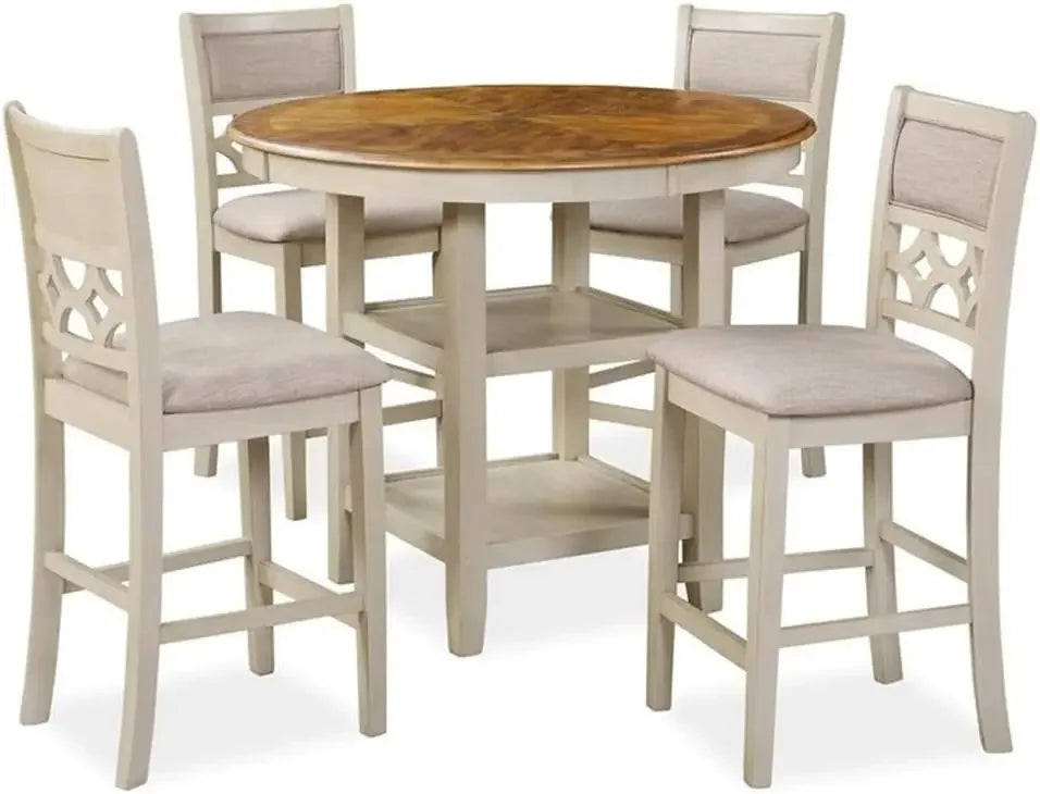 5-Piece Dining Set with 1 Table and 4 Chairs Restaurant solid wood tables and chairs,Suitable for living room, kitchen