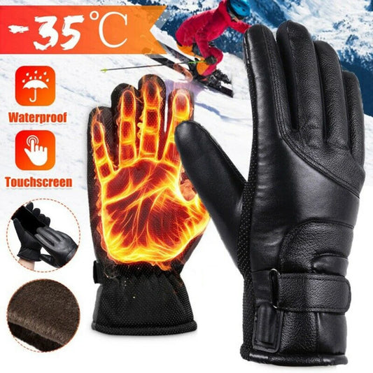 USB Winter Electric Warming Gloves Waterproof Thermal Heated Gloves Hand Warmers Winter Outdoor Warm Gloves for Off Road Skiing