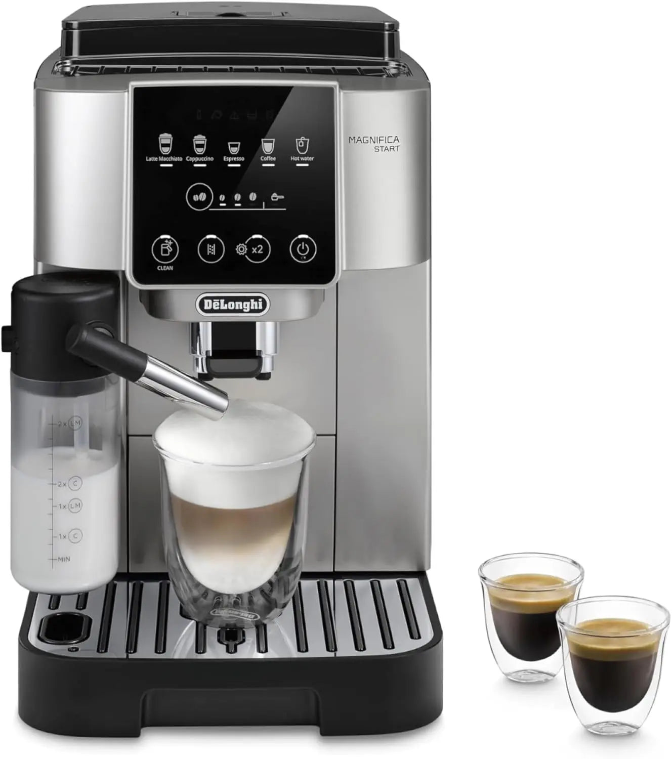 Start Espresso & Coffee Machine with Automatic Milk , One Touch Latte, Cappuccino, Built-in Grinder, Silver, ECAM22080SB