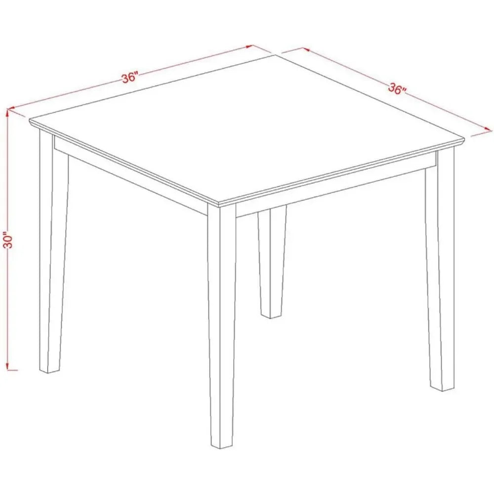 5 Piece Dining Set for 4 Includes a Square Kitchen Table and 4 Dinette Chairs, 36x36 Inch dinning table set furniture modern