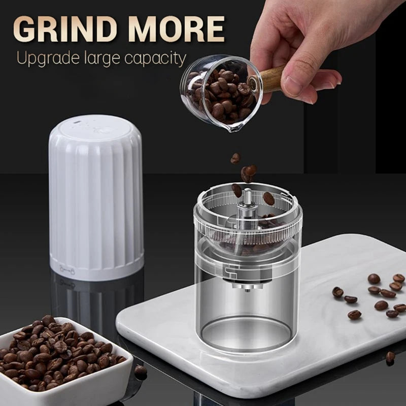 Electric Coffee Grinder Portable Adjustable Coffee Beans Grinder Automatic USB Ceramic Grinding Core Coffee Maker