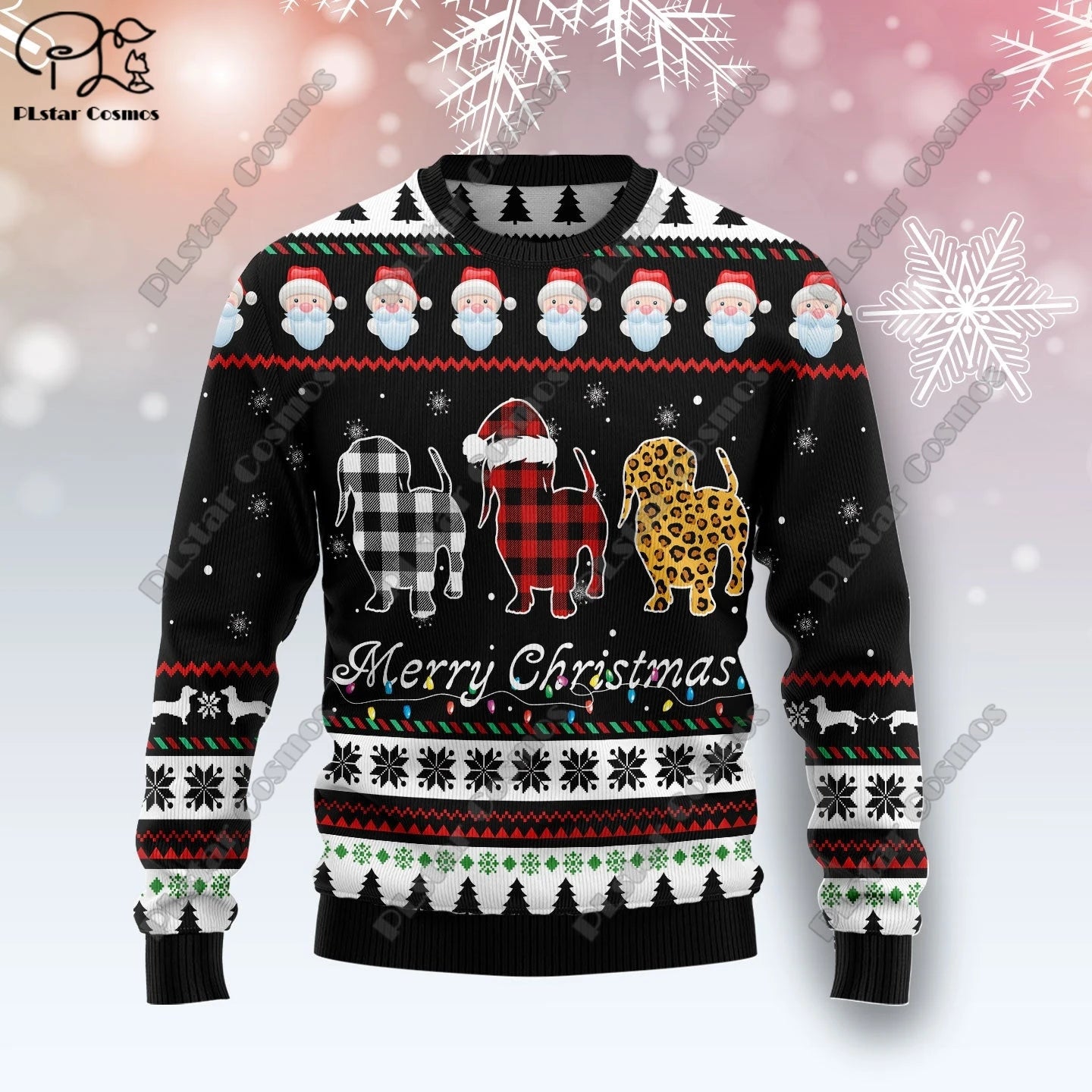 New 3D Printed Animal Custom Series Cute Christmas Pattern Ugly Sweater Street Casual Winter Sweatshirt S-12