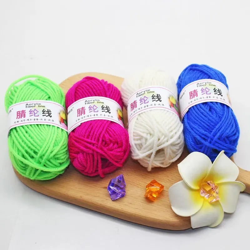 12pcs Multicolor Yarn Knitting Supplies , Crochet Craft For Crocheting And Knitting Yarn Starter Kit For Beginners