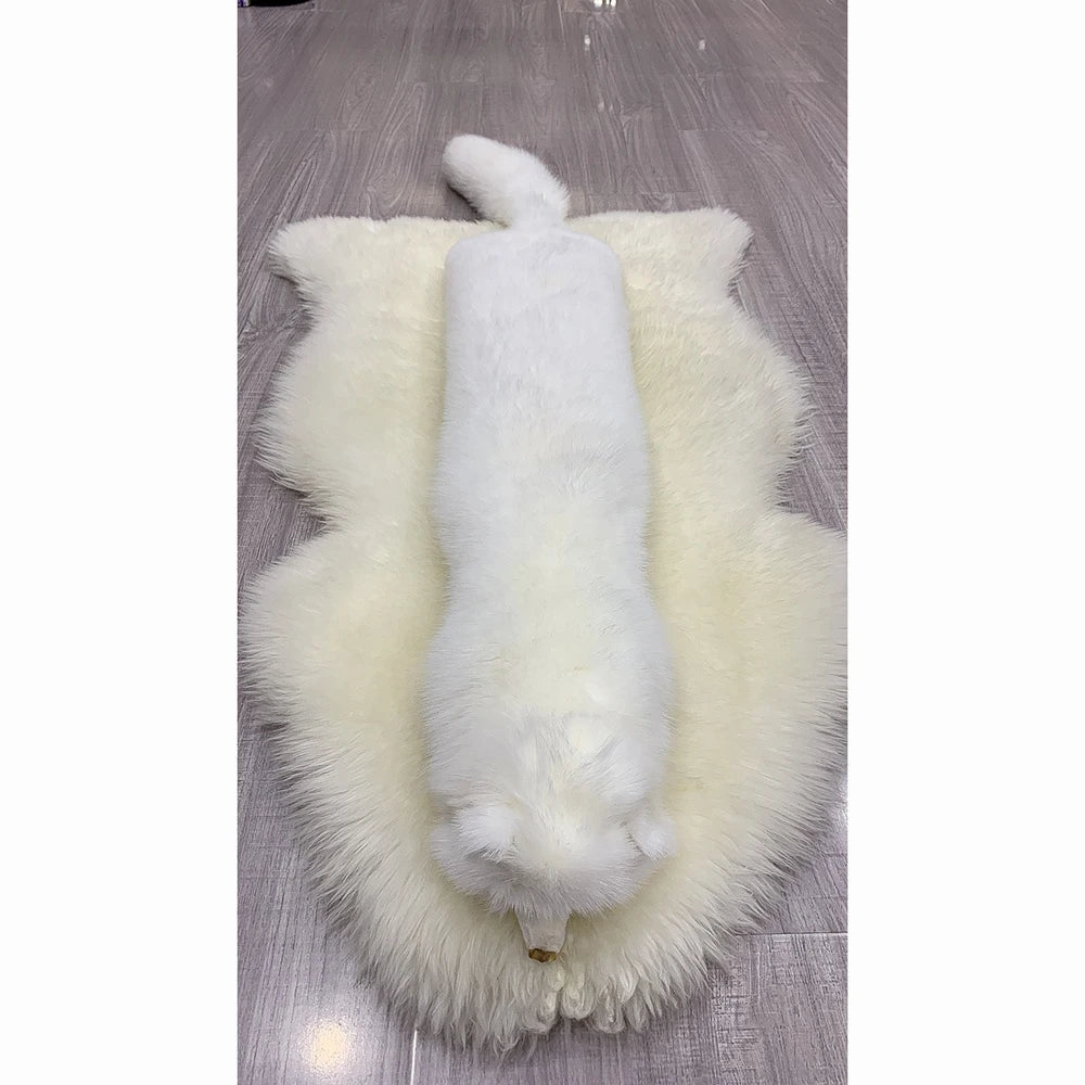 Winter Warm Large Real Fox Fur Collar Natural Fur Coat Scarves Luxury Women Men Jackets Hood Shawl Decor Female Neck Scarf Wraps