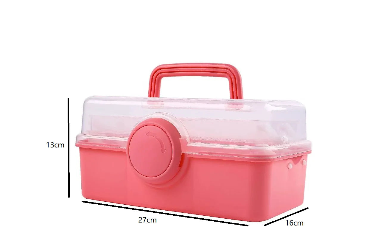 Bead storage container diamond painting tool accessories pink plastic storage box cross stitch set 5d jewelry storage suitcase