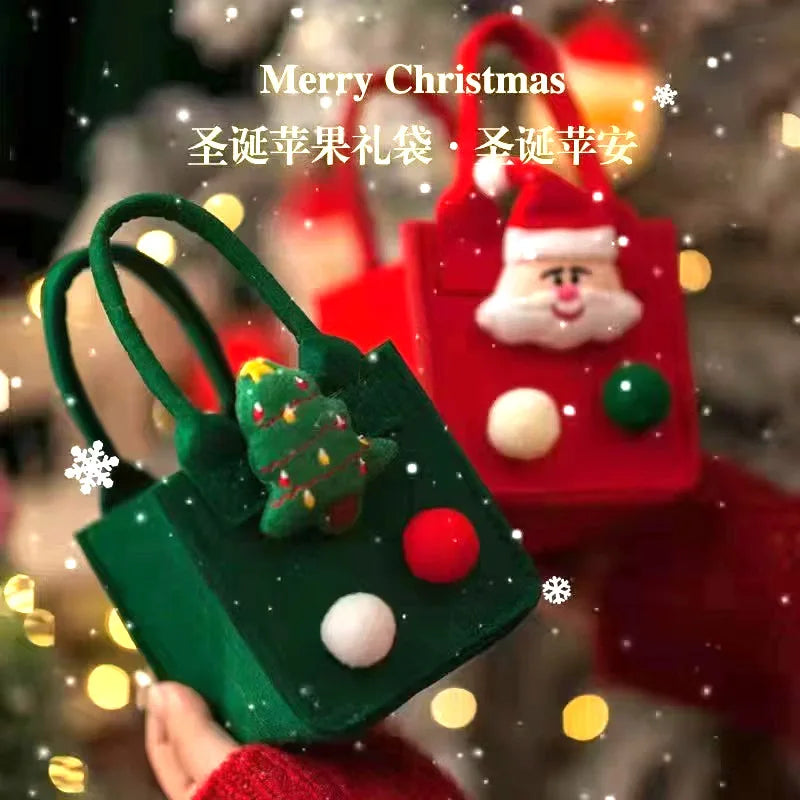 Christmas Handbag Felt Gift Bag Exquisite Appearance Christmas Packaging Handbag Felt Bag