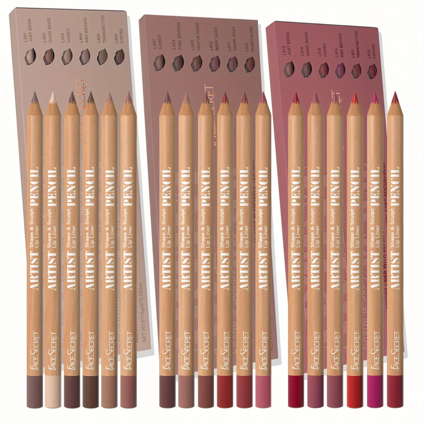 6Pcs Lipliner Set Lip Liner Set Waterproof Long-Lasting Matte Lipstick with Natural Finish Easy to Apply Makeup