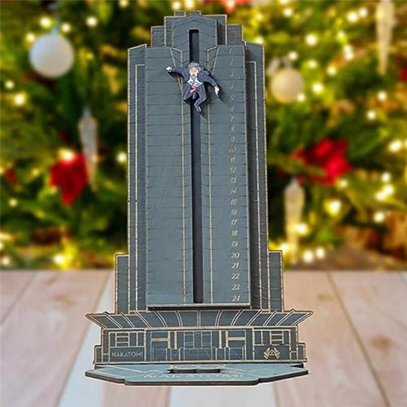 Gruber Falling Off Off Nakatomi Plaza, Funny Christmas Halloween Calendar Wooden Christmas Countdown Calendar Decor A