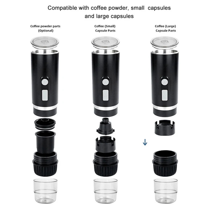 On-the-Go Perfection: Portable Automatic Espresso  Coffee Machine for Universal s