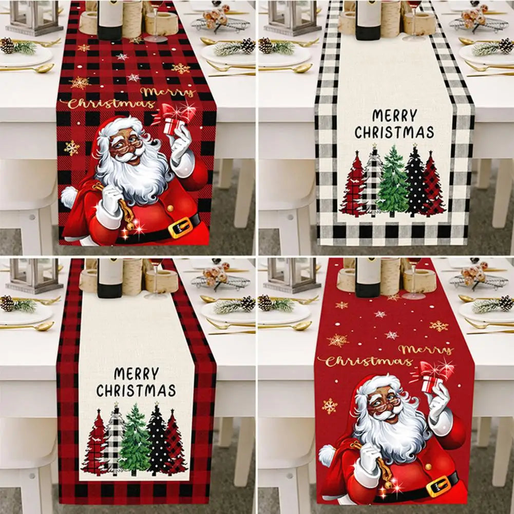 Christmas Table Runner  Durable Washable Table Decoration  Xmas Hotel Dining Table Runner Home Decoration