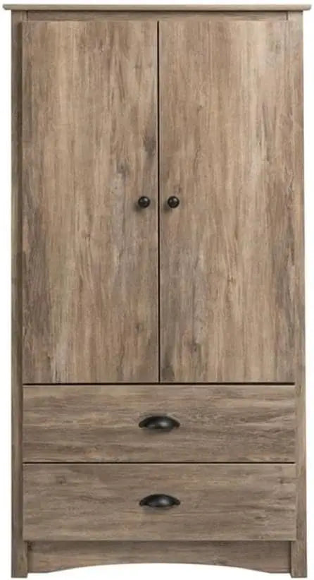 Wardrobe Cabinet: Armoire Dresser for Bedroom with Adjustable Shelf. Features 2-Door Wardrobe Closet & 2 Drawers Free shipping