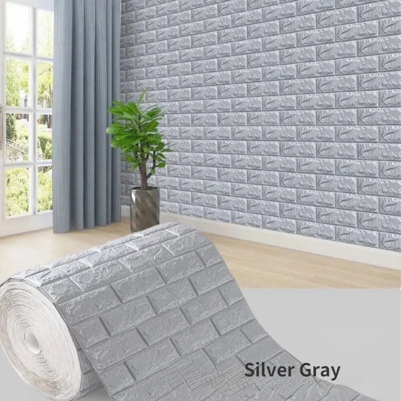 1/3/5/10 M 3D Self-adhesive Wallpaper Stickers 3M Brick Wall Stickers Home Decor Wallpaper for Walls DIY Bedroom Papel De Parede