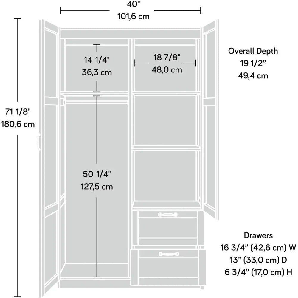 Wardrobe,Soft White Storage Wood Wardrobe Cabinets,Bedroom  Suitable for living room, bedroom Functional Clothes Storage Cabinet