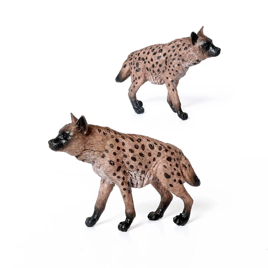 Realistic Plastic Wildlife Hyena,Maned Wolf,African Wild Dog Toy Hand Painted Figurine for Collection Science Educational Prop