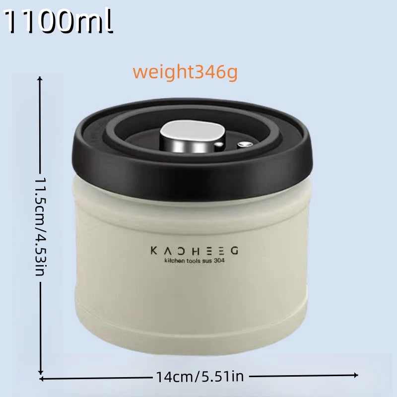 Vacuum sealed can, press vacuum coffee bean preservation, tea canister dried fruit 304 stainless steel fresh-keeping box