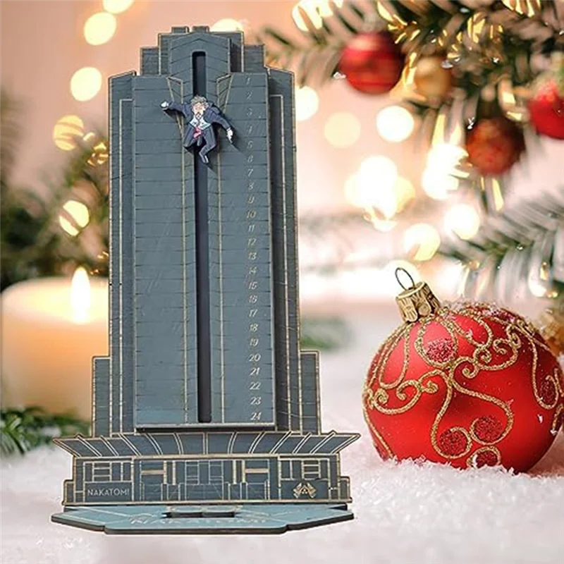 Gruber Falling Off Off Nakatomi Plaza, Funny Christmas Halloween Calendar Wooden Christmas Countdown Calendar Decor A