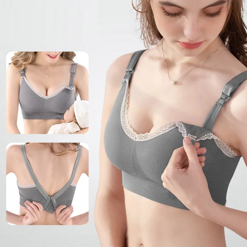 YATEMAO Breastfeeding Bra Pregnancy Clothes Maternity Nursing Bra Feeding Bra for Soutien Gorge Allaitement Pregnant Women