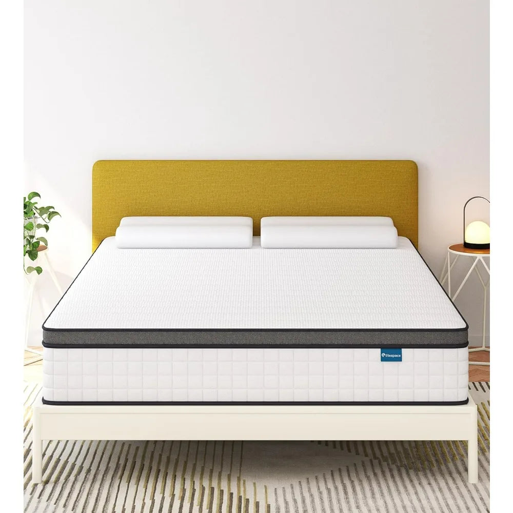 Sleeping Mats Mattresses With Memory Foam and Pocket Spring Mattress Inflatable Medium Firm. Non-Fiberglass Bed Mat Matress Twin