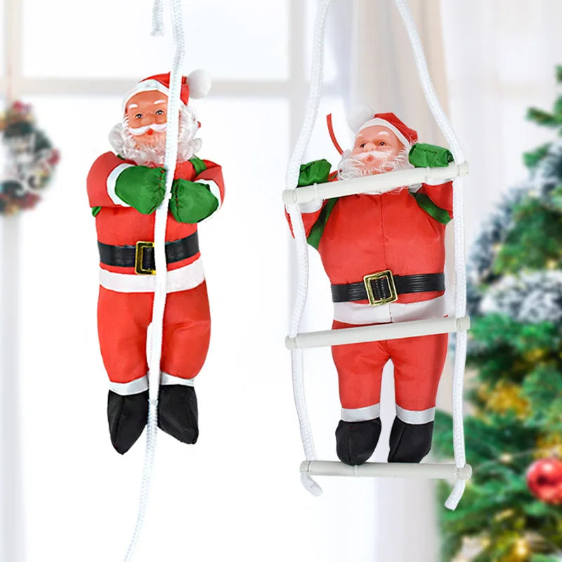 Christmas Ornaments Gift Climbing Ladder Santa Claus Christmas Tree Wall Hanging Pendants Xmas Decor For Home New Year Navidad