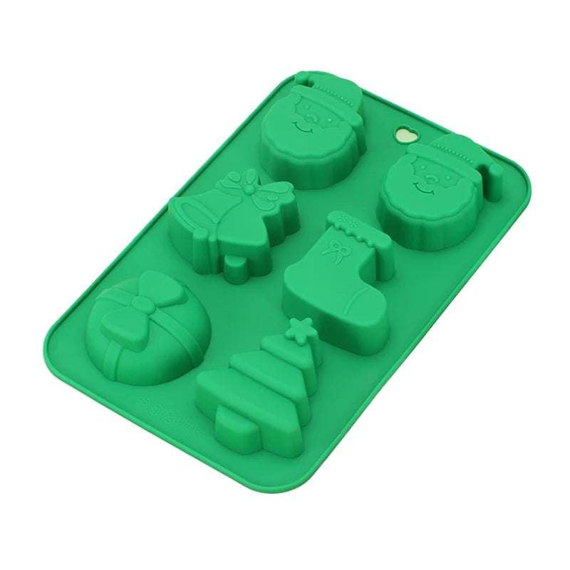 Christmas Soap Molds Christmas Silicone Molds for Soap Making Candle Making Cake Baking Christmas Tree Socks Santa Claus GiftBox