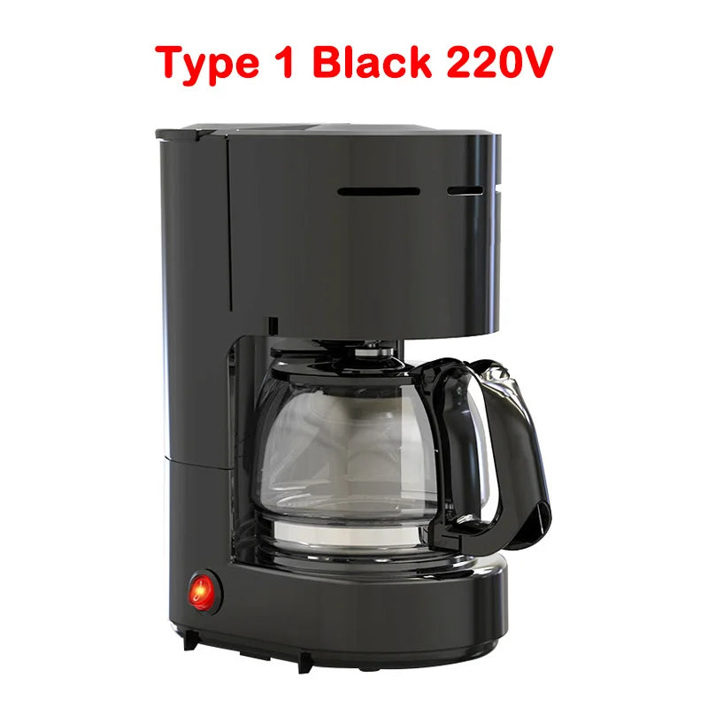 110V Electric Drip Coffee Maker 650ml Household Semi-automatic Brewing Tea Pot American Coffee Machine Espresso Cafe Maker 220V