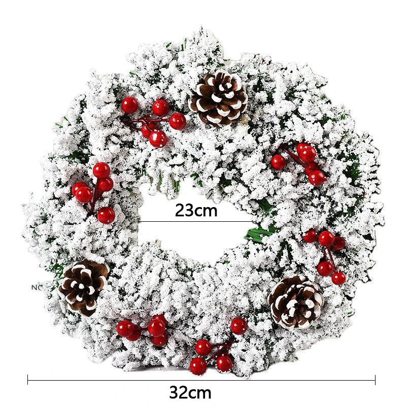 Christmas Holiday Art Wreath Decorative Simulation Door Wreath Christmas Decorations for Window Wall Party Christmas Pendant