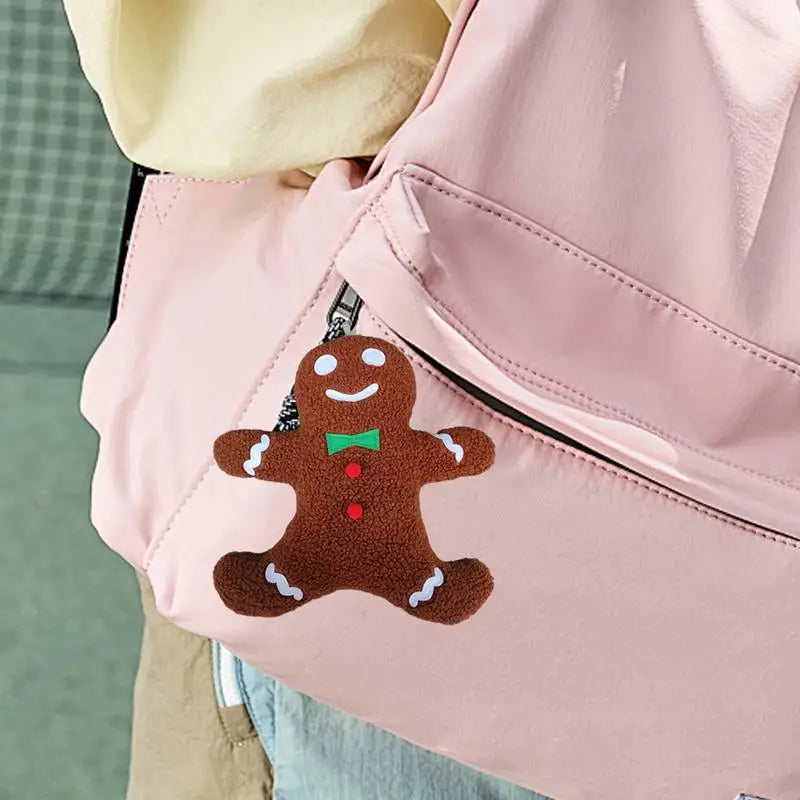 Gingerbread Man Plush Cute Toys Doll Soft Christmas Gingerbread Man Pillow Kids Plush Toys Pendant 2.76 Inches Stuffed Plushies