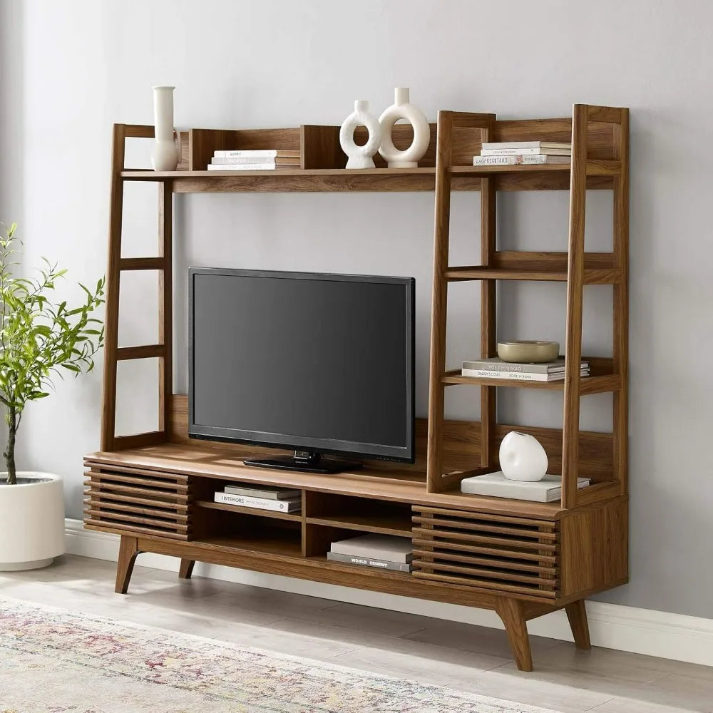 Table for Tv Stand Living Room Furniture Render Mid-Century Modern TV Stand Entertainment Center Walnut 70