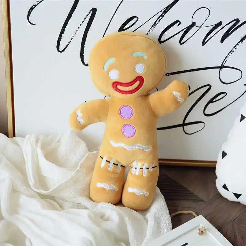 Gingerbread Man Plush Biscuit Shrek Toys Cute Sleeping Pillow Soft Stuffed Sofa Doll House Christmas Party Decoration