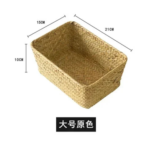 Wicker Weave Storage Basket for Kitchen Fruit Dish Food Bread Sundries organizer Rattan Picnic Container Storage Case mx9191743