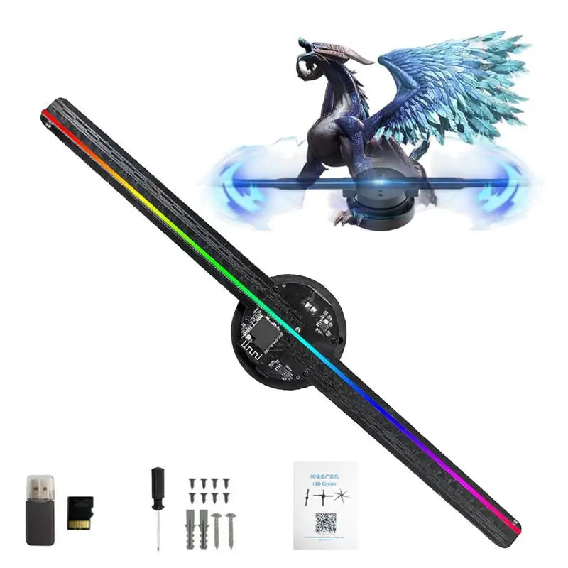 Christmas Holographic Projector Kit Holographic Projector LED Fan Projector Holographic Fan Projector 3D Hologram Holographic