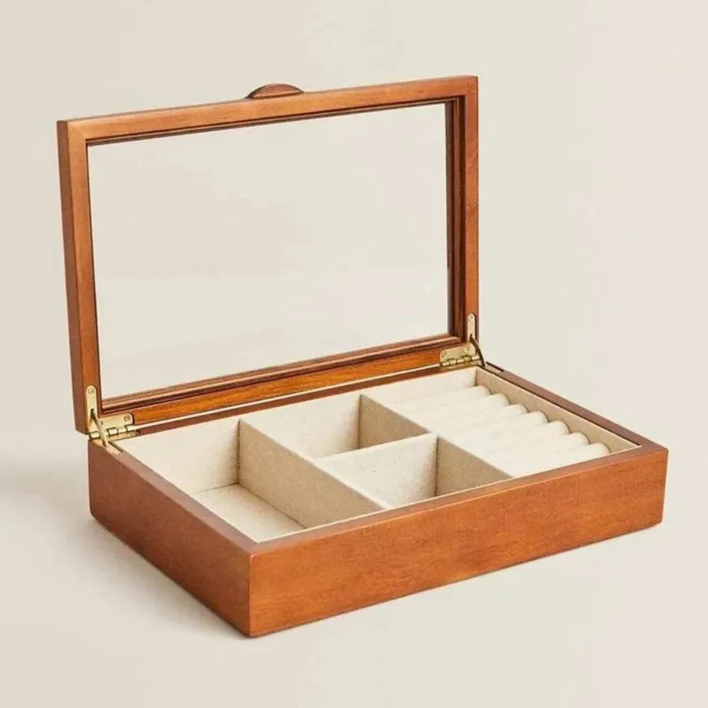 Wooden Jewelry Box Mini Multi Functional for Women Organizer Storage Luxury Jewelry Box Personalized Packaging Supplies