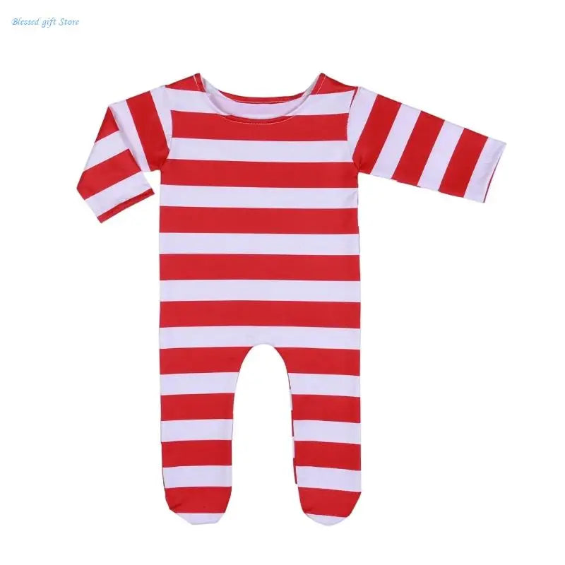 Bodysuit Romper Hat Boy Christmas Elf Outfit Newborn Knot Hat Pajama Set