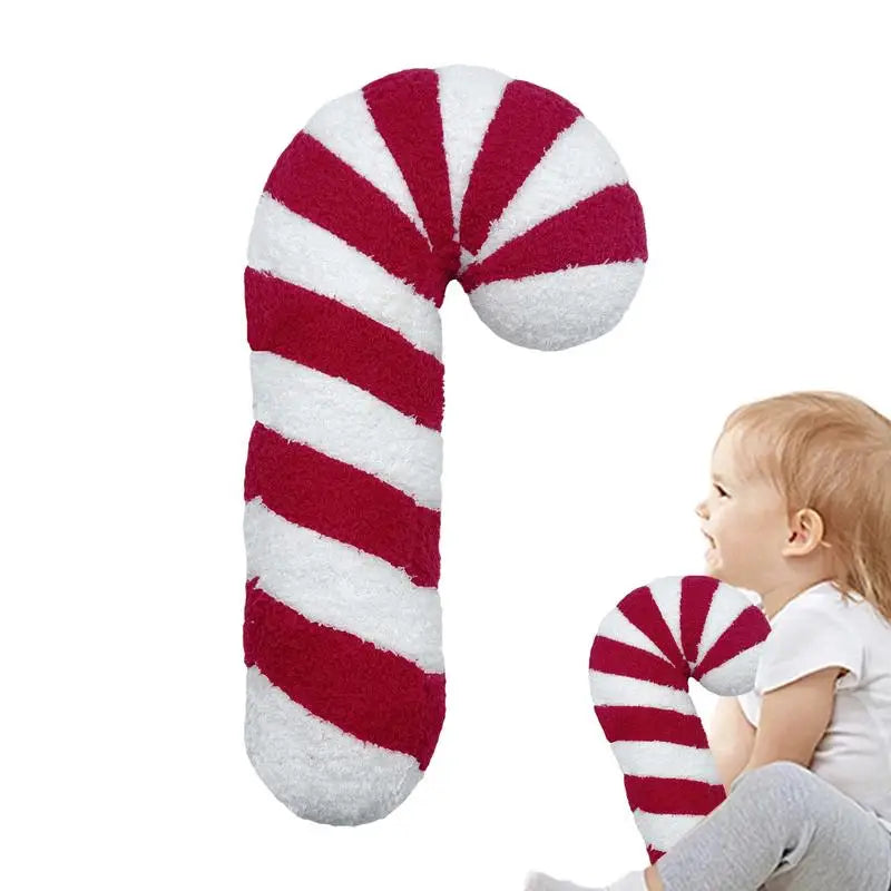 Christmas Candy Cane Plush Pillow Cushion Stuffed Gingerbread Man Toys Throw Pillow Gingerbread House Decoration Children Gifts