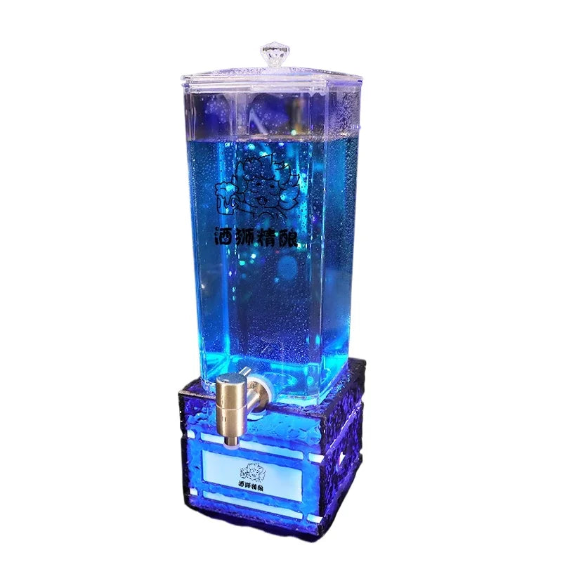 LED Glowing Beer Tower  3L/4L Beverage Dispenser with Illuminated Ice Bucket Perfect for Nightclub Bar and Party Drink Service