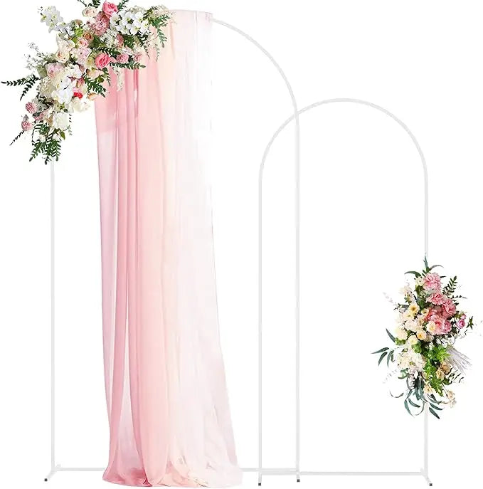 Wedding Arch Backdrop Stand Gold Metal Arch Stand Set of 2 for Birthday Party Wedding Ceremony Baby Shower Graduation Decoration