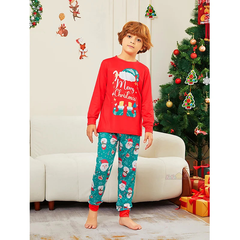 2025 Christmas Matching Family Pajamas Outfits Adult Kids Father Mother Clothes Xmas Sleepwear Baby Boy Girl Pyjamas Family Look