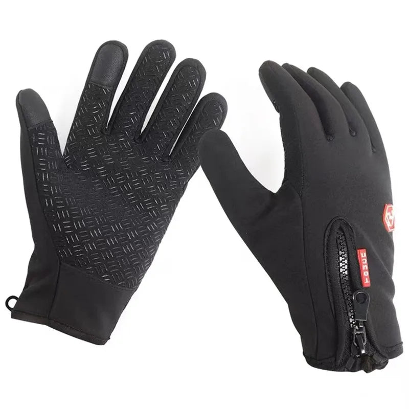 Screen Motorbike Racing Riding Gloves Winter Motorcycle Gloves Winter Thermal Fleece Lined Waterproof Heated Guantes