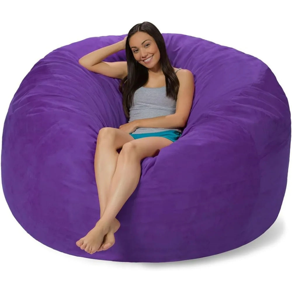 Memory Foam Bean Bag Chair, Purple FurryProduct72"D x 72"W x 34"HWatching Movies, Playing Video Games, Relaxing