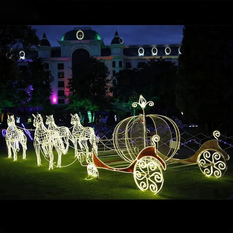 Christmas Outdoor Running Strip 3D Acrylic Reindeer LED Motif Lights