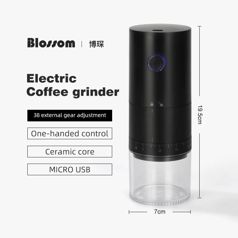 Portable Electric Coffee Mill, USB Charging, Small Coffee Machine