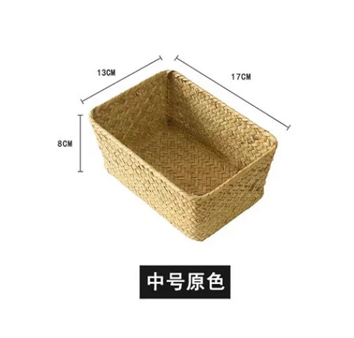 Wicker Weave Storage Basket for Kitchen Fruit Dish Food Bread Sundries organizer Rattan Picnic Container Storage Case mx9191743