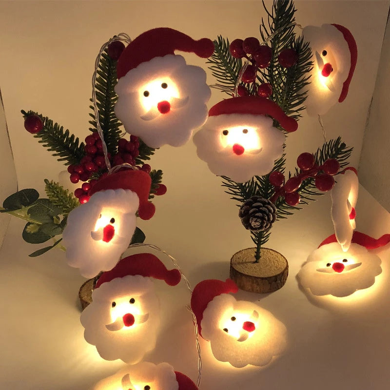 Christmas Snowman LED Garland String Light Merry Christmas Decorations  For Home Cristmas Tree Ornament Xmas Navidad Gifts 2025