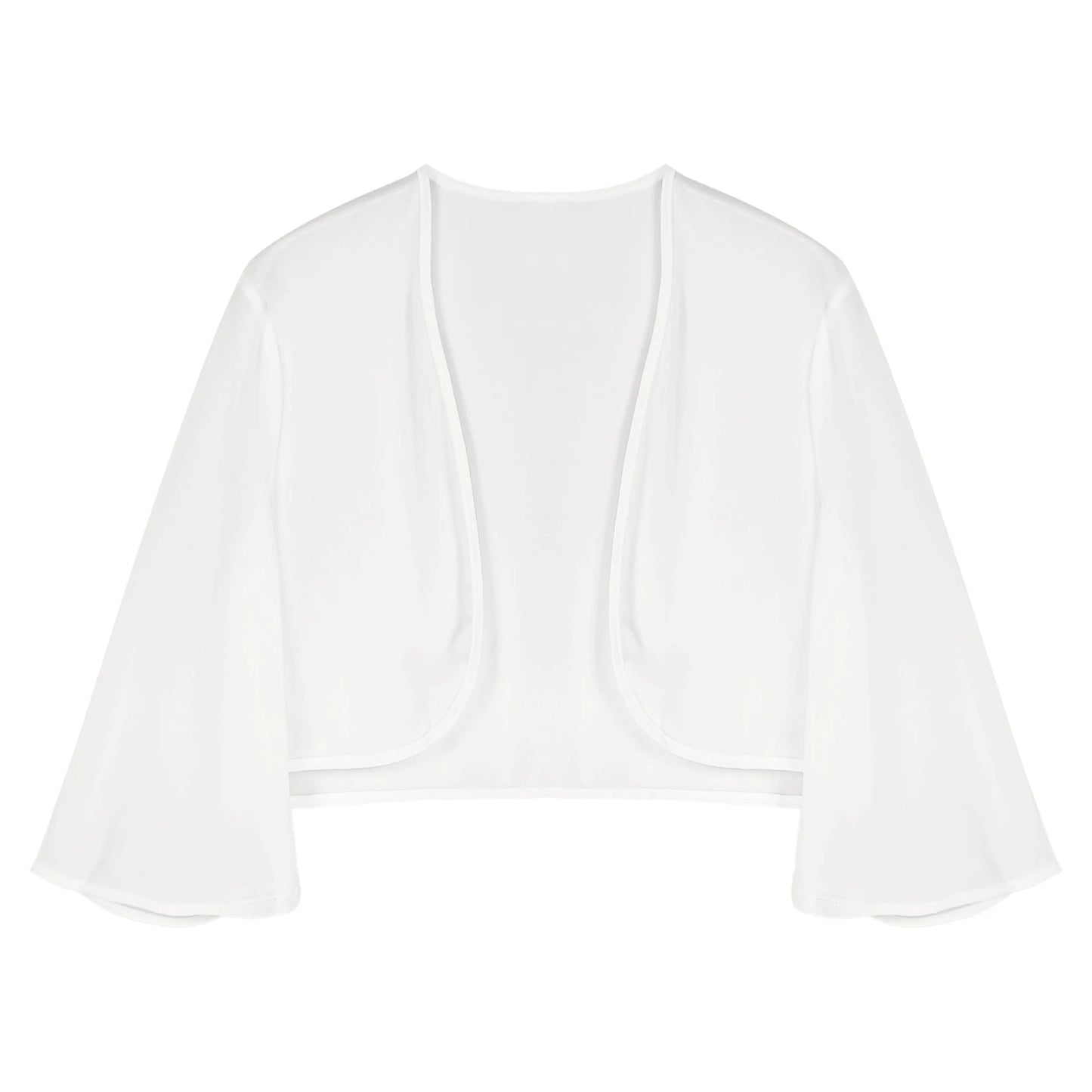 Womens Elegant Ruffle Bolero Shrug Jacket Half Sleeve Elegant Chiffon Cropped Cardigan Evening Wedding Party Dress Shawl Shrug