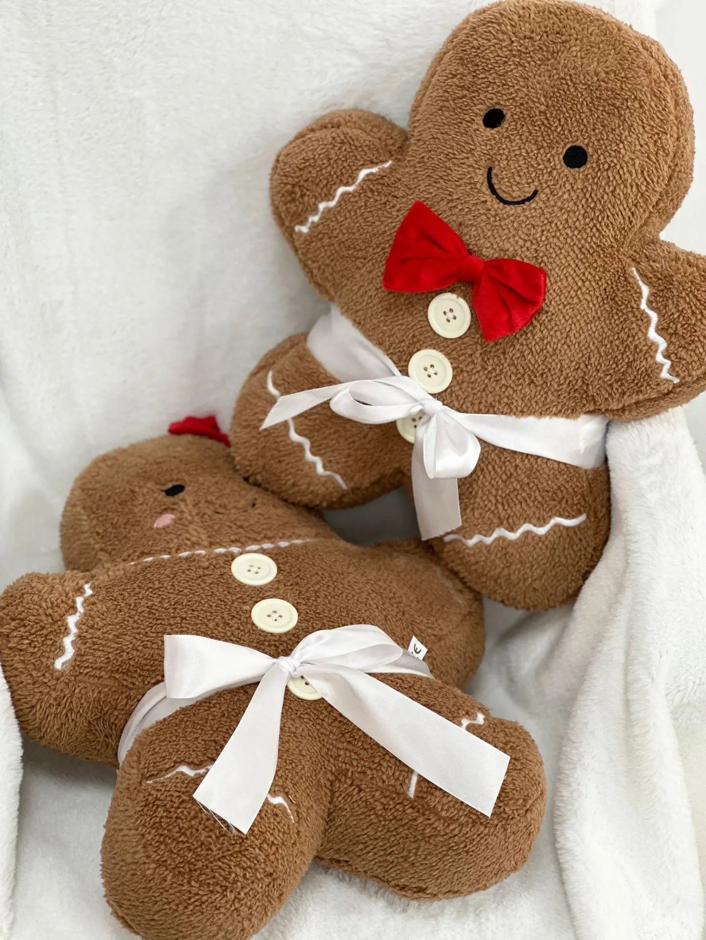 Cross border New   Gingerbread Boy & Girl Christmas pillow Plush Toy Doll Can Be a Good Choice for Holiday Birthday Gifts