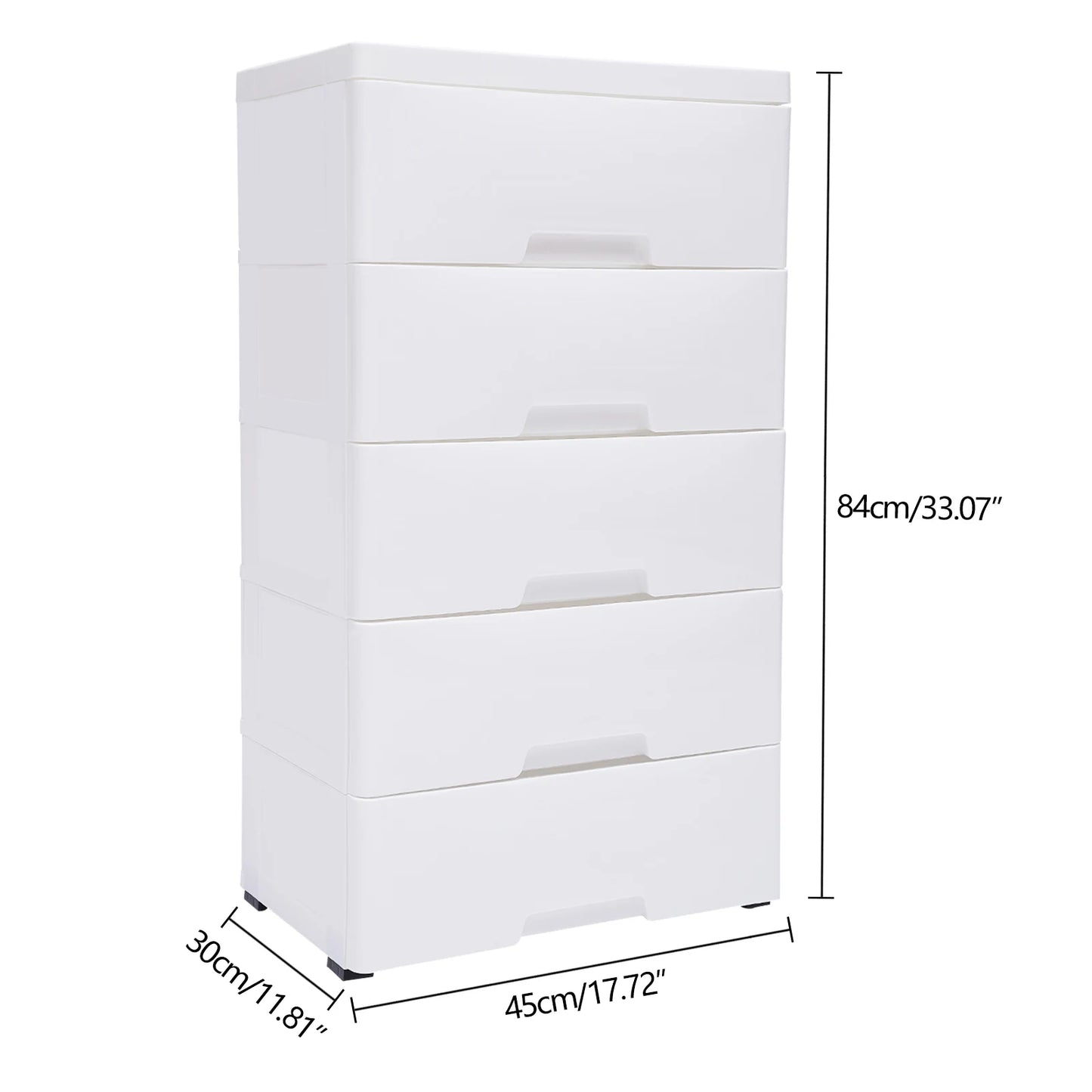 Modern Minimalism 5 Drawers Storage Cabinet Bedroom White Plastic  Vertical Dresser Stackable Tower Wardrobe Closet for Clothes