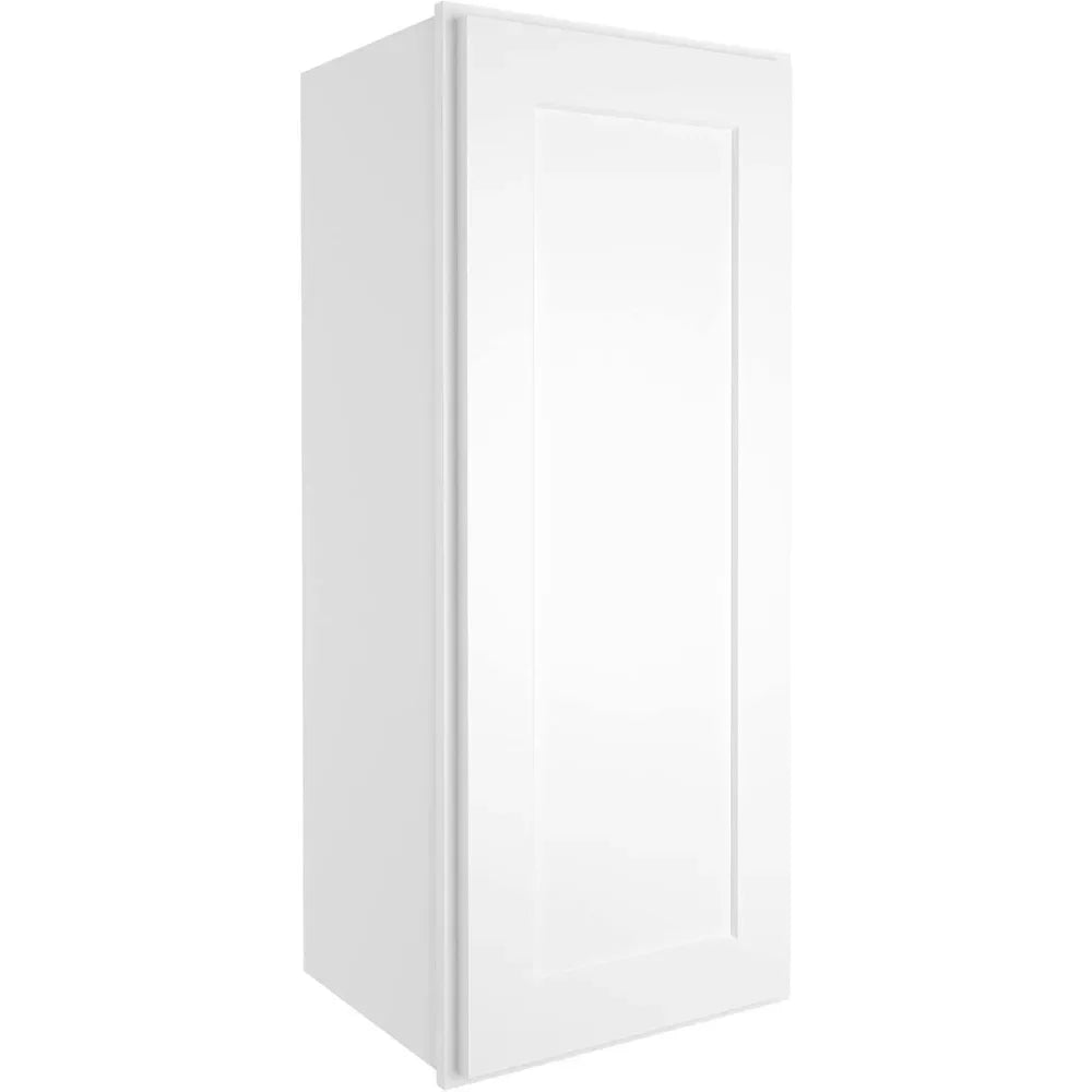 Wood Wall Cabinet, Single Door Medicine Cabinet with Adjustable Shelves and Soft-close Door for Kitchen, Bathroom, and Laundry